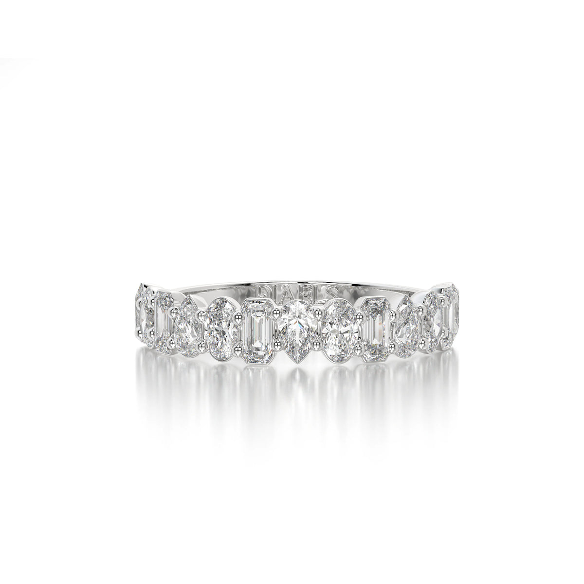The Emerald Pear Oval Band