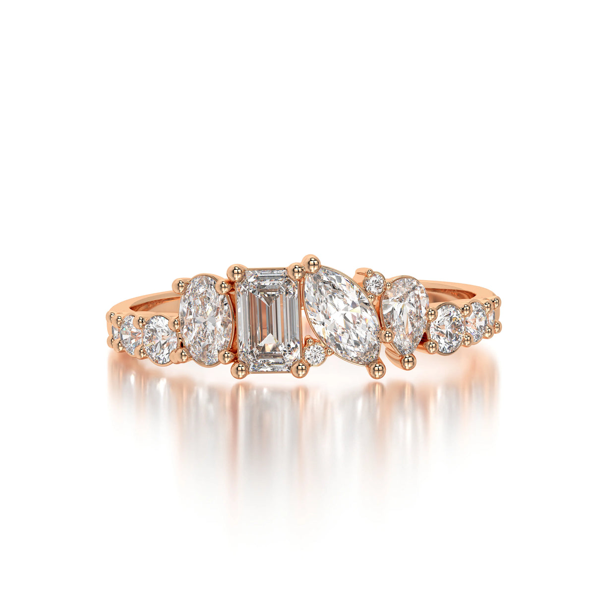 The Emerald Marquise Oval Pear Band