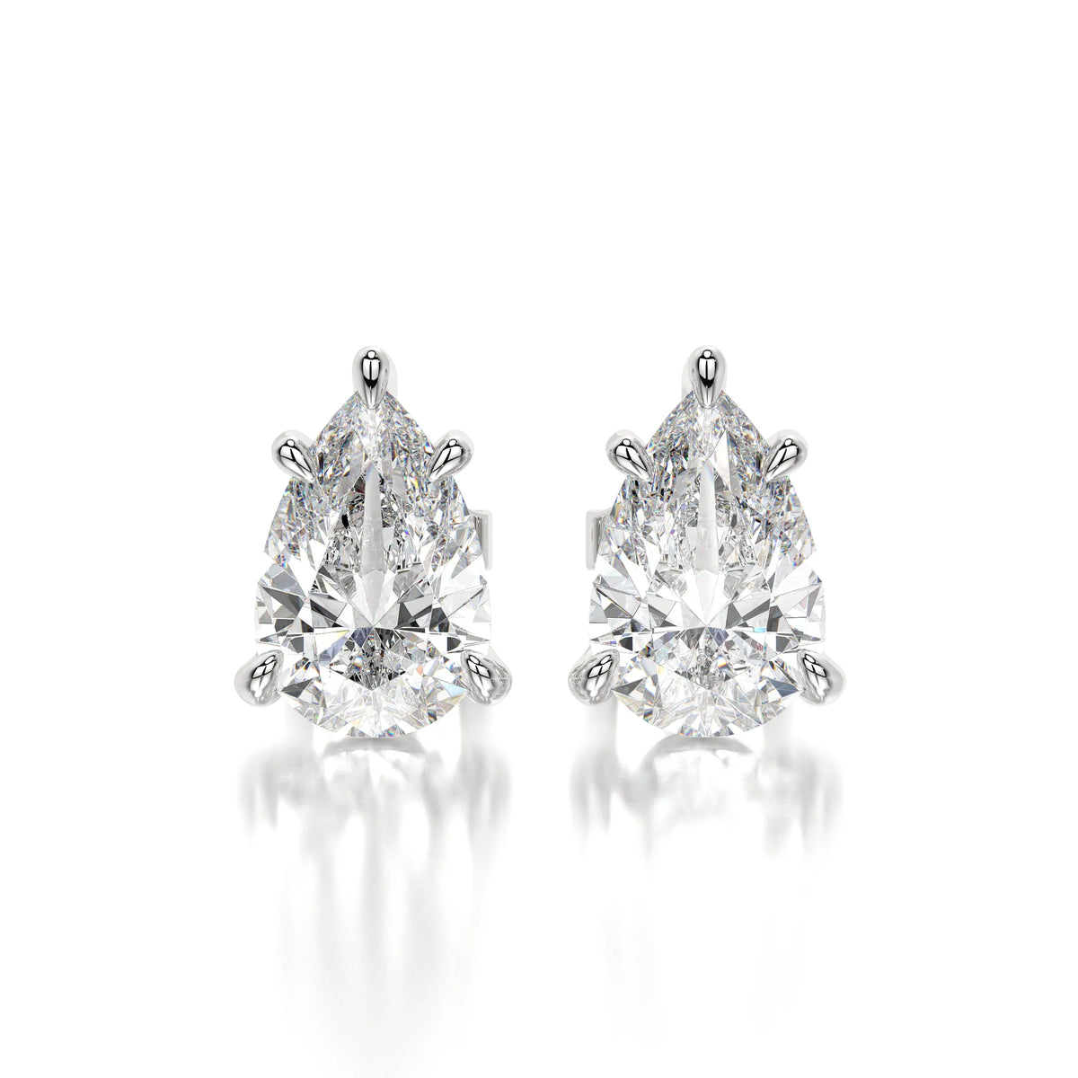0.50 CTW Pear Lab Grown Diamond Stud Earrings Set
