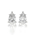1 CTW Pear Lab Grown Diamond Stud Earrings Set