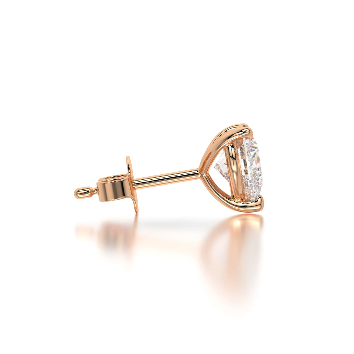 1 CTW Heart Lab Grown Diamond Stud Earrings Set