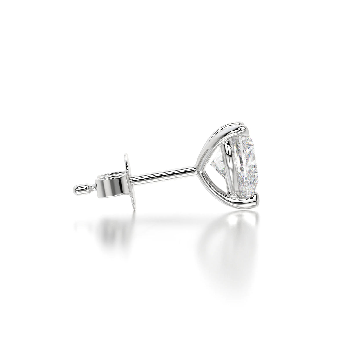 1 CTW Heart Lab Grown Diamond Stud Earrings Set