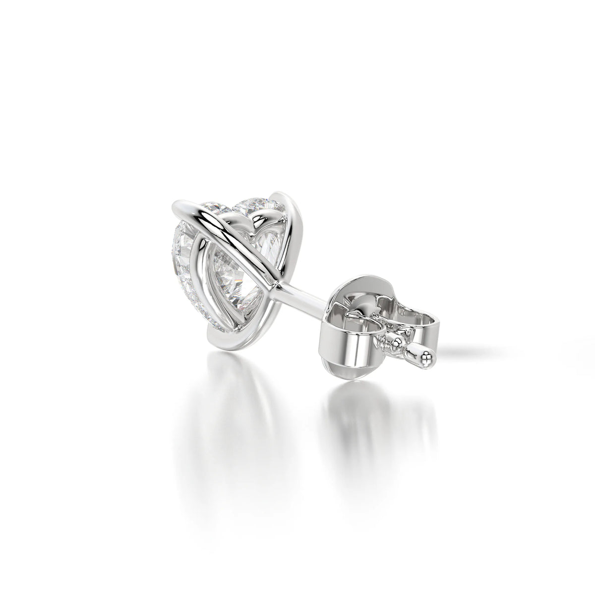 1 CTW Heart Lab Grown Diamond Stud Earrings Set