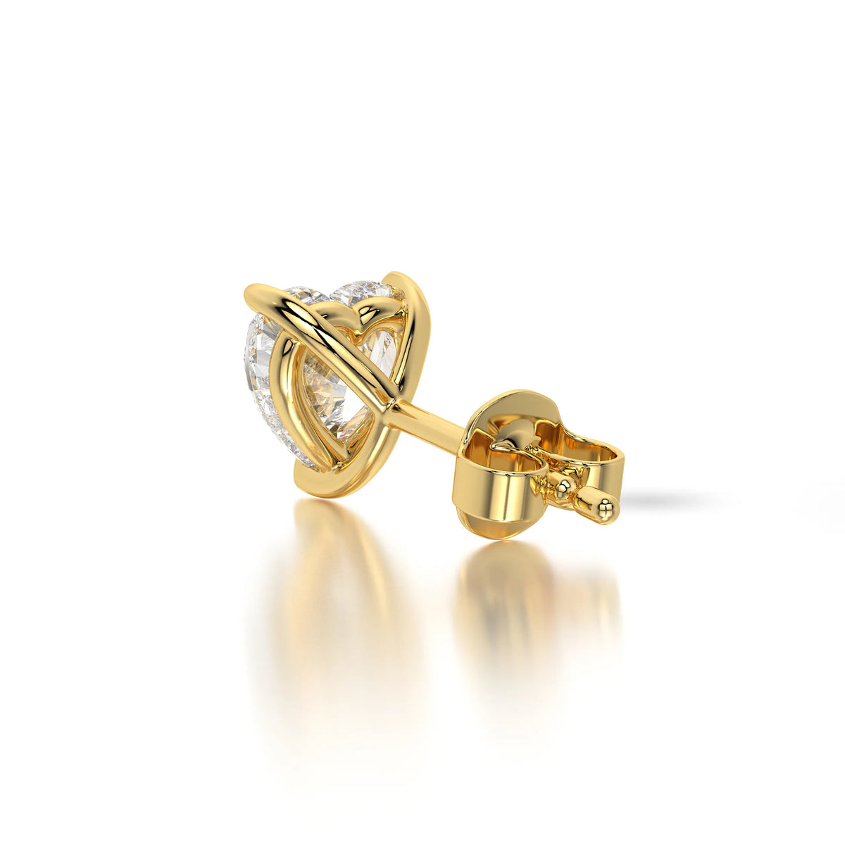 1 CTW Heart Lab Grown Diamond Stud Earrings Set