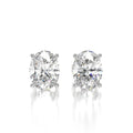 1 CTW Oval Lab Grown Diamond Stud Earrings Set