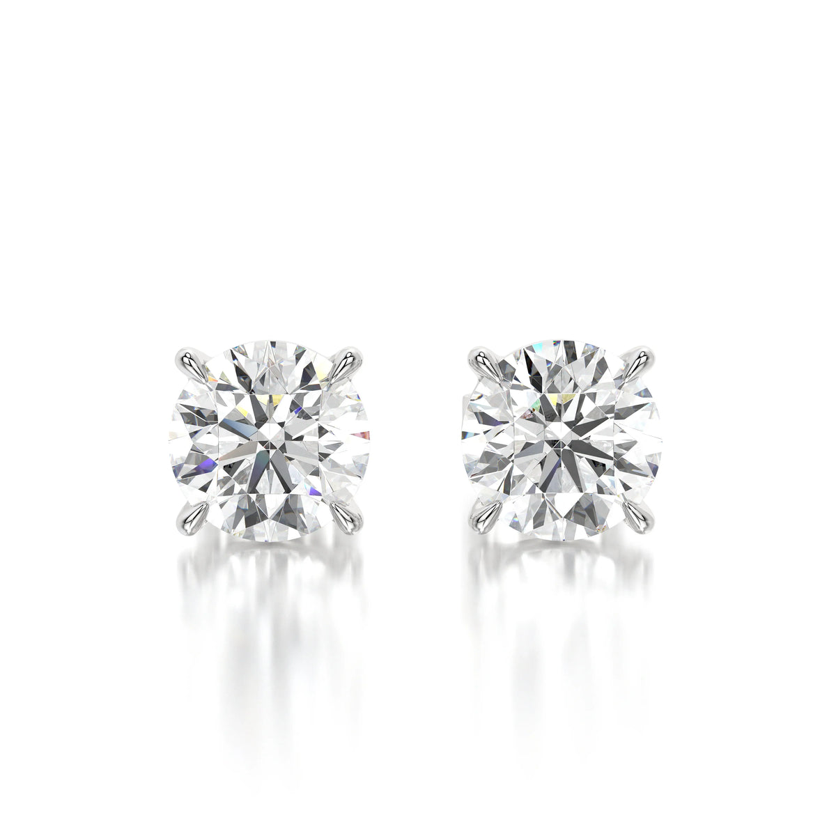 0.50 CTW Round Lab Grown Diamond Stud Earrings Set