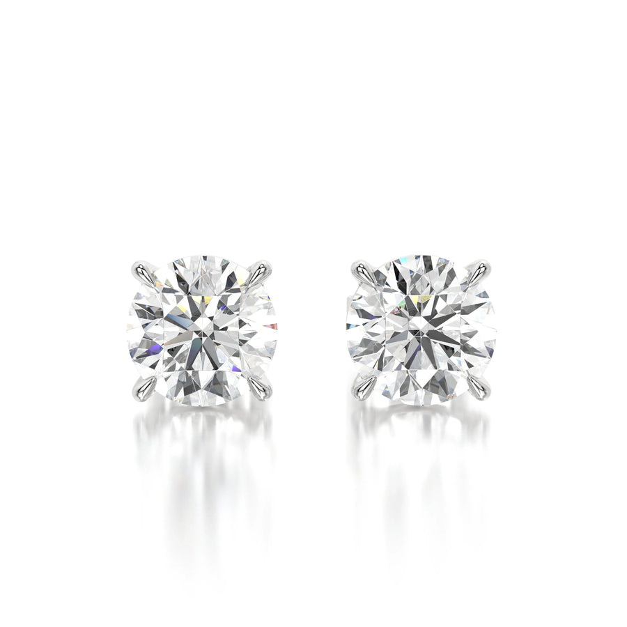0.50 CTW Round Lab Grown Diamond Stud Earrings Set - Yellow Gold