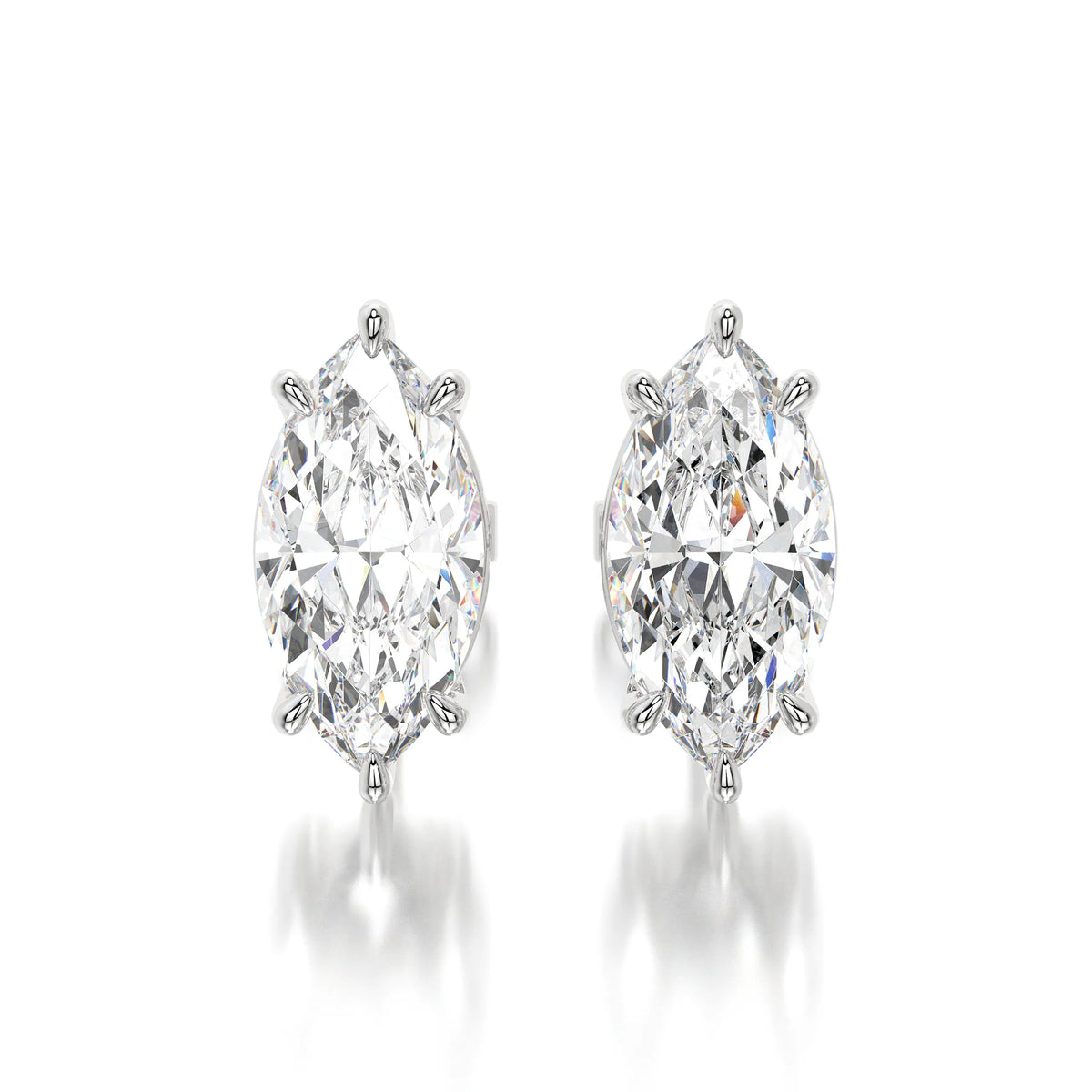0.50 CTW Marquise Lab Grown Diamond Stud Earrings Set