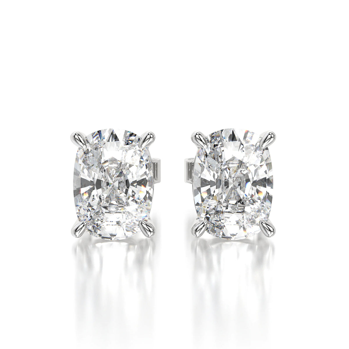 0.50 CTW Cushion Lab Grown Diamond Stud Earrings Set