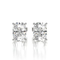 1 CTW Cushion Lab Grown Diamond Stud Earrings Set