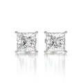 1 CTW Princess Lab Grown Diamond Stud Earrings Set