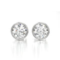 0.50 CTW Round Lab Grown Diamond Bezel Stud Earrings Set