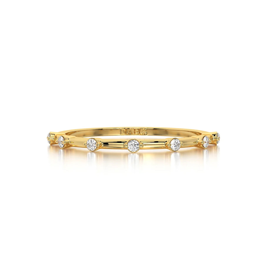 The Astra Diamond Band - Yellow Gold