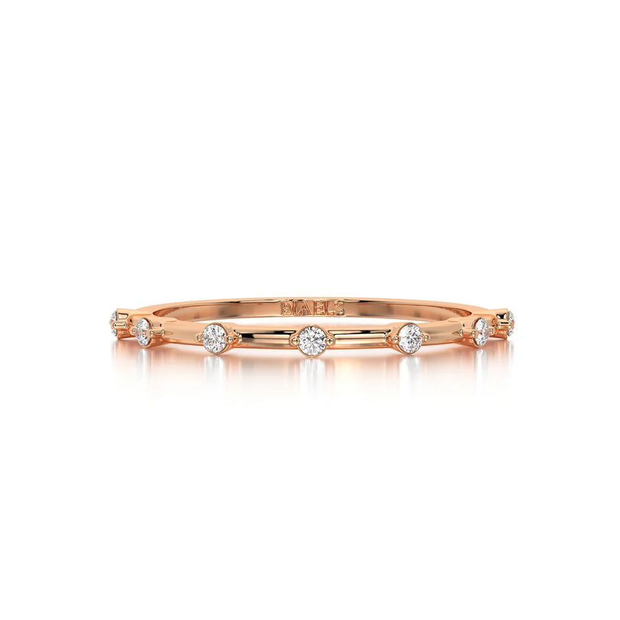 The Astra Diamond Band - Rose Gold