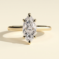 The Ilaria - Marquise Cut Lab Grown Diamond Six Claw Cathedral Solitaire Engagement Ring