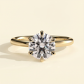 The Ciela - Round Cut Lab Grown Diamond Six Claw Solitaire Engagement Ring