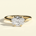 The Aurel - East-West Oval Lab Grown Diamond Claw Solitaire Engagement Ring