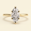 The Seline - Marquise Cut Lab Grown Diamond Six Claw Solitaire Engagement Ring