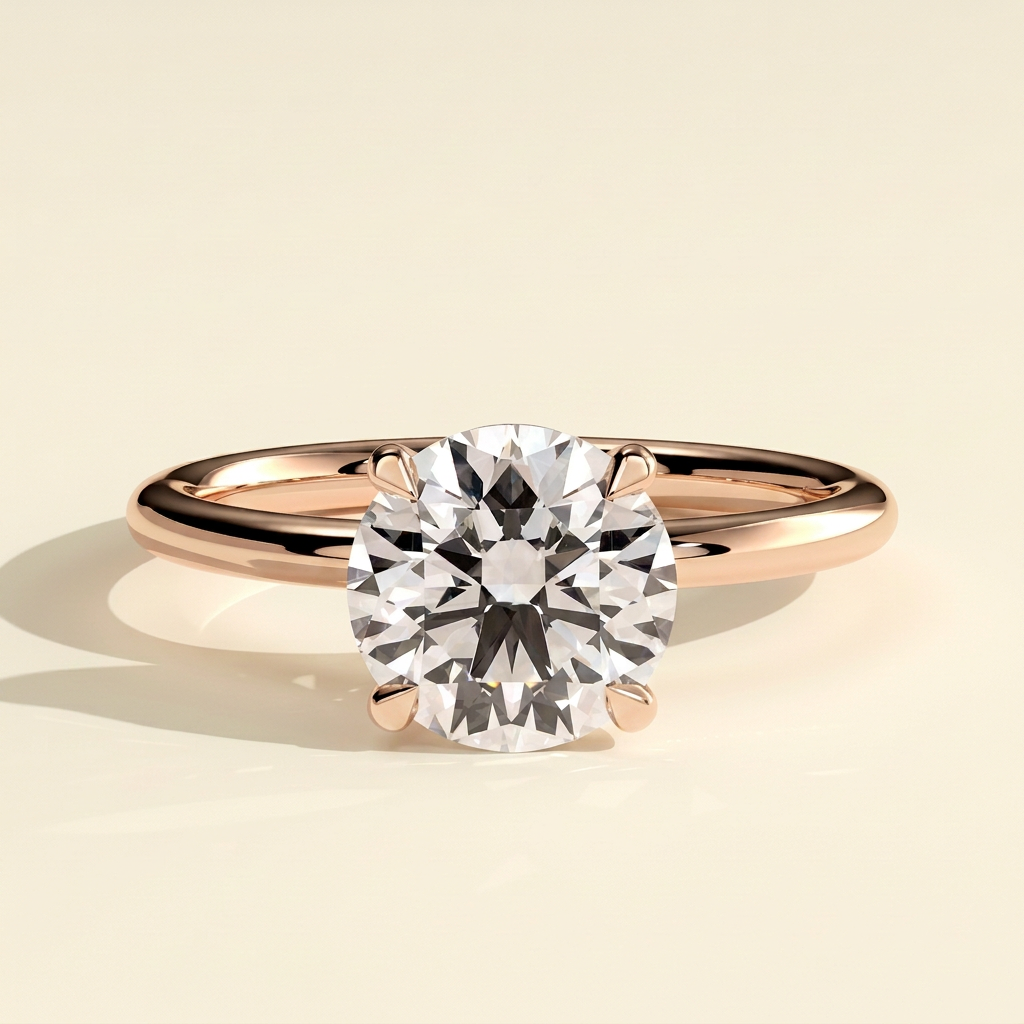The Sela - Round Cut Lab Grown Diamond Four Claw Solitaire Engagement Ring