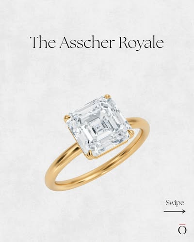 Lucent Carat Lab Asscher Solitaire Ring